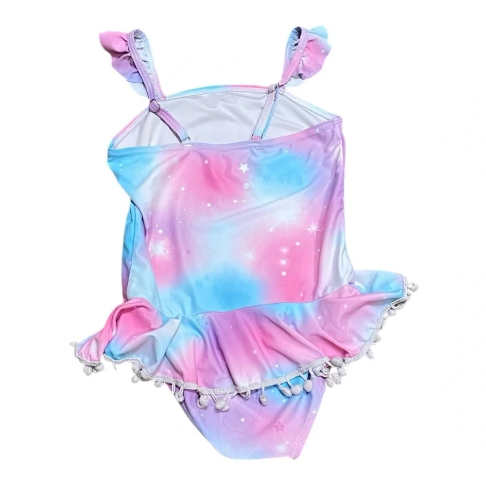 Unicorn Print Ruffle Swimsuit